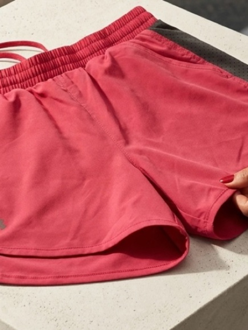 Under Armour Red and Black HeatGear Athletic Shorts